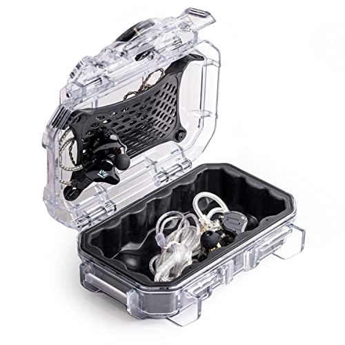 Evergreen | in Ear Monitor Protective Cases for IEM - Compatible with KZ ZS10 Pro, ZST, ZEX, AS10, AS16, ZSN Pro X, YINYOO, TANGZU, Moondrop, Shure SE215, Sennheiser, Airpods (52 Clear) - color: Clear, size: 52