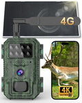 Vatony 4G Cellular Trail Camera-with 4K 48MP Wide Angle 120 Degree,Night Vision up to 100FT, Solar Powered Hunting Camera with SD Storage, IP68 Waterproof, Motion Activated Wildlife Camera