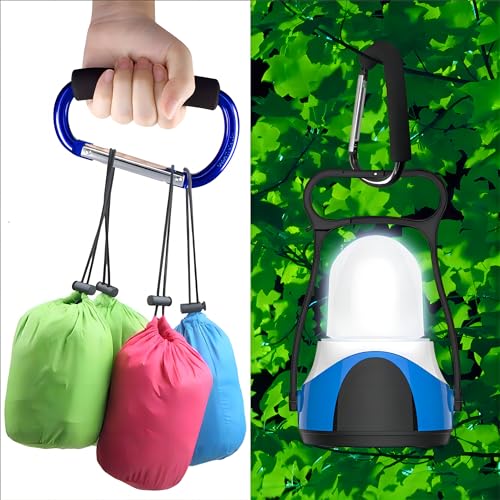 3PCS Stroller Hooks，5.2'' Large Carabiner Clip - Carabiner Large, Baby Stroller Hooks for Hanging Bags, Stroller Accessories(Purple) - color: Purple