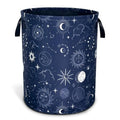 Night Sun Stars Moon Laundry Basket Foldable Oxford Cloth 18.9 x 16.5 Inch - color: Night Sun Stars Moon