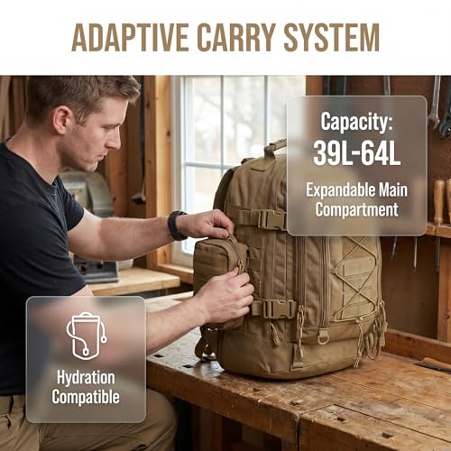 Miramrax Tactical Backpack Military Army Daypack - Assault Pack for Men Molle Backpacks Bug Out Bag 3 Day Pack for Hiking Camping Travel Hunting Rucksack Trekking Coyote - color: Coyote
