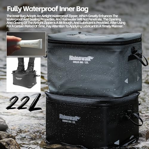 Rhinowalk Thermal Insert for Motorcycle Tail Bag 22L Waterproof Removable Insulated Liner Keep Cool or Warm (MFT2303) - style: Insulation Bag Only Mft2303
