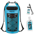 Piscifun Dry Bag, Waterproof Floating Backpack 10L/20L/30L/40L | Waterproof Phone Case, Adjustable shoulder straps, Roll-top closure keeps gear dry, Ideal for Boating, Kayaking, Fishing - color: Light Blue, style: 40l