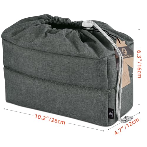 Koolertron Waterproof DSLR Camera Bag with Removable Insert, Adjustable Compartments, Fits in Camera Bags - Protective Case for DSLR/SLR Cameras & Accessories - color: Gray Green
