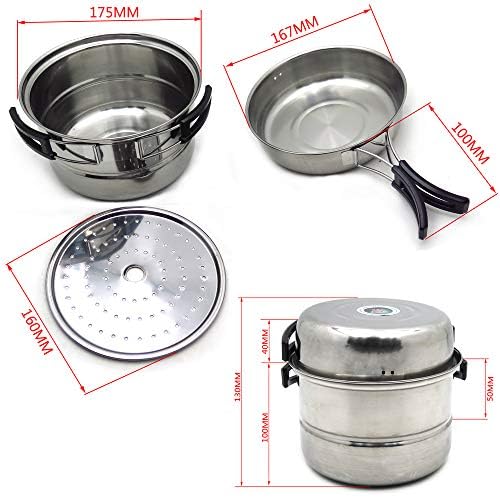 Portable Outdoor Cookware Camping Hiking Picnic Cooking Bowl Pan Pot Set [Item Number: ET-Cook001]