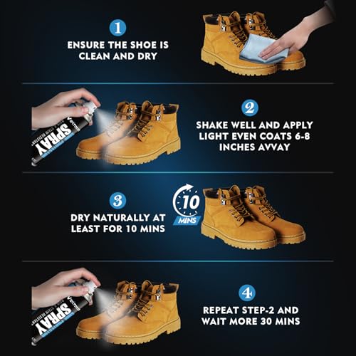 WITOROR Shoe Protector Spray, Rain & Stain Waterproof Nano Protection, Waterproof Spray for Shoes, Suede, Sneaker, Nubuck, Leather & Canvas 6.7Oz