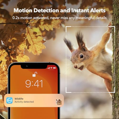 4G LTE Cellular Trail Camera, Built-in SIM Card, Solar Powered Game Camera | 2K Night Vision, No WiFi Needed, 360° Live Streaming, Motion Activated, Remote Access, for Wildlife&Hunting, IP65 Waterproof