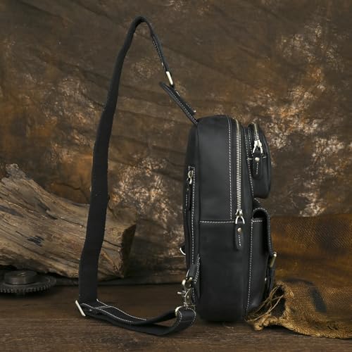 Le'aokuu Outdoor Casual Travel Hiking Crossbody Chest Sling Bag Rig One Shoulder Strap Bag Backpack 1315
