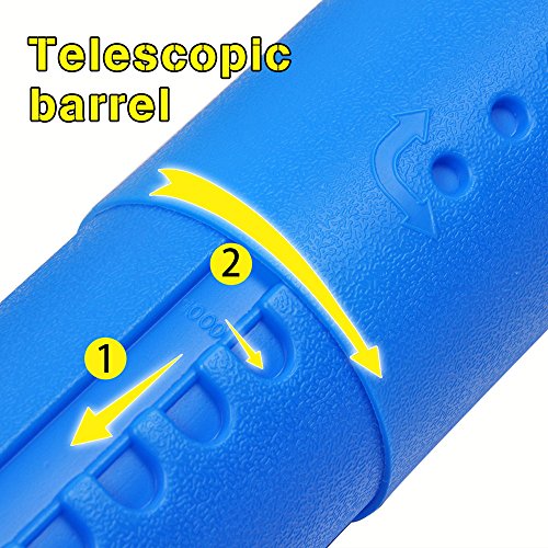 DEWEL Document Tube,Plastic Expanding Poster/Art/Document Storage Tube 24.5 to 40 inches Adjustable with Carrying Strap Waterproof and Light-Resistance Telescoping Carrying Case (Blue-Large Size) - color: Blue (Round), size: Large