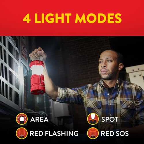 Eveready LED Camping Lantern 360 PRO (12-Pack), Super Bright Tent Lights, Rugged IPX4 Water Resistant LED Lanterns, 100 Hour Run-time (Batteries Included) - color: Red, size: 12 Pack