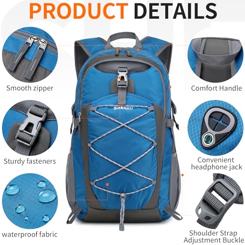 40L Hiking Backpack Lightweight Daypack Waterproof Travel Camping Backpack for Men Women Sport Packable - color: A4-blue