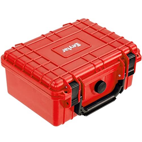 Eylar Protective Camera Hard Case Water & Shock Proof w/Foam, TSA Standards 9.12 inch 7.56 inch 4.37 inch (Red) - color: Red