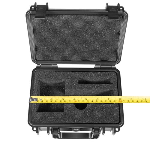 Heavy Duty Carrying Case Compatible with Garmin Xero C1 Pro Chronograph for Range Shooting, Waterproof Storage Hard Shell Organizer with Custom Foam, Accessory Pocket, Lockable (Black)