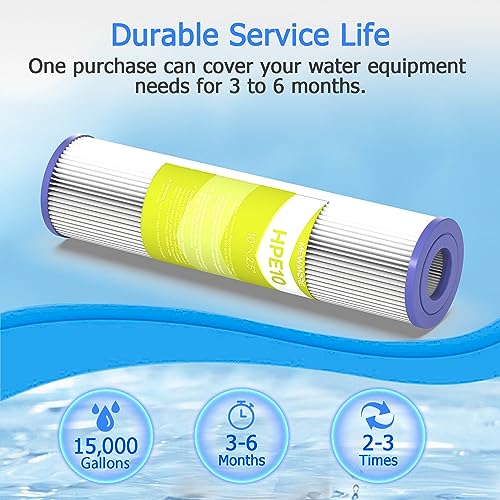 5 Micron Whole House Water Filter Cartridge, 10" x 2.5", 6-Pack - size: 5 Micron, style: 6 Pack