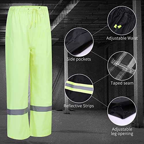 Rain Suits for Men Women Waterproof, Breathable Rain Coats with Eye-Catching Reflective Strip, Durable Rain Gear - color: Yellow, size: Medium