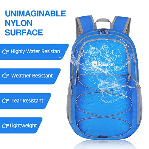 ZOMAKE Lightweight Packable Backpack, 28L Foldable Daypack (Dark Blue) | Light Hiking Backpacks Water Resistant Collapsible Day Pack for Travel, Everyday Carry, Multi-Pocket Layout, Heavy Duty Nylon - color: Dark Blue, size: 28L