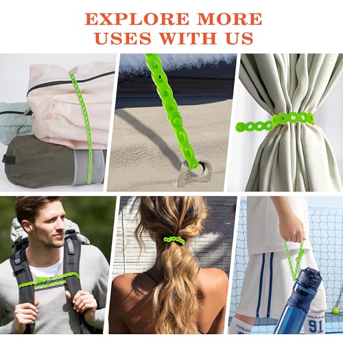 Modular Straps(9.5", 18.5"), Flexible Multi-Tool, Organize, Bundle | 4-Pack Wearable Gear Gadget to Organize, Secure, Bundle, Hang & Carry, for Adventure, Survival, Camping, Travel, EDC - color: Green-G