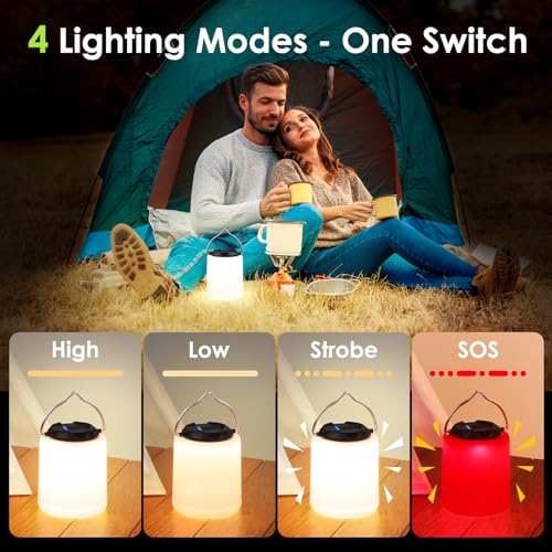 LED Camping Lantern, Rechargeable Camping Light Outdoor Flashlights Lantern - color: Black