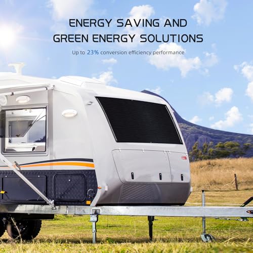 Flexible Solar Panel 300W /2PCS 12 Volts 150W Fiberglass Module | High-Efficiency N-Type Monocrystalline cell,Lightweight,for off-grid RV Boat Van Cabin Uneven Surfaces 12V/24V Battery Charge