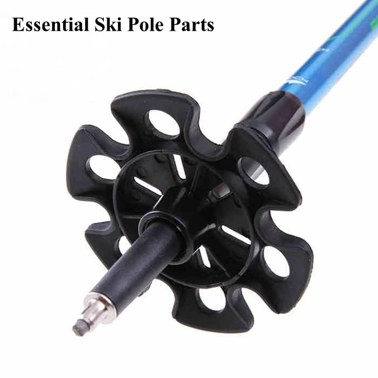 Walking Stick Tips Rubber 4pcs Trekking Pole Tips Replacement- Rubber Feet for Hiking Poles, Walking Sticks, Trekking Poles | Rubber Tip for Walking Sticks Hiking Trekking Poles Boot Tips Rubber Feet - color: Ski Pole Baskets_4pcs