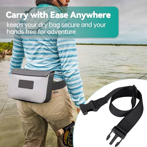 Nylon Strap with Buckle Compatible with Yeti Sidekick SideClick, 1.18" x 39.37" Adjustable Quick Release Buckle Strap, Attach to Dry Gear Case for Wear, Ideal for Outdoor Activities, Black