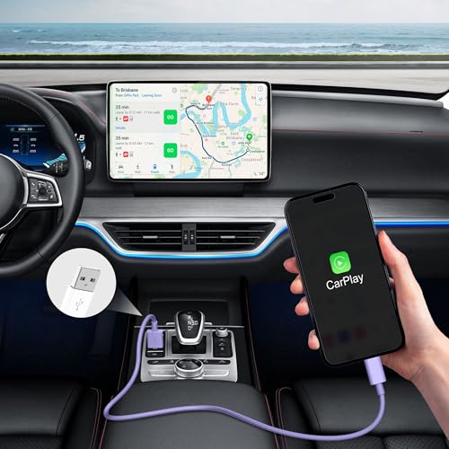 iPhone Car Charger Cord, USB to Lightning Cable for CarPlay, 3FT Purple | For Apple iPhone 14/13/12/11 Series, USB A to Lightning Charging Cable, Fast Charging and Data Transfer - color: Purple, size: 3FT