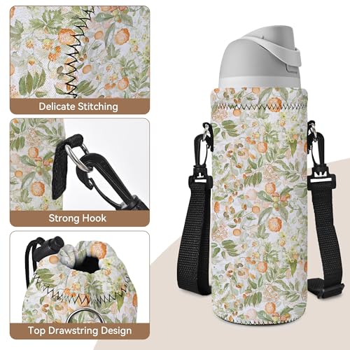Neoprene Water Bottle Carrier Bag with Adjustable Shoulder Strap,Insulated Water Bottle Cover for Stainless Steel/Glass/Plastic Bottles - color: BC-53, size: 750ml