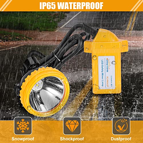 High Lumens Rechargeable LED Mining Headlamp – Super Bright Waterproof Hard Hat Cap Lamp, Explosion-Proof Underground Headlight for Coal Mine, Tunnel, Oil Field, Construction, Outdoor Work - size: KL4M(A).P