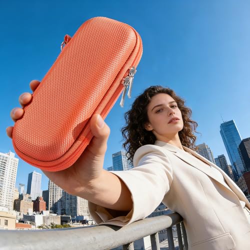 AGPTEK Carrying Case, EVA Zipper Carrying Hard Case Cover for MP3 Players - color: Orange