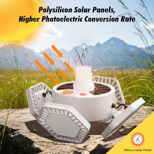 USB Solar Camping Light with Remote Control, Waterproof Tent Light