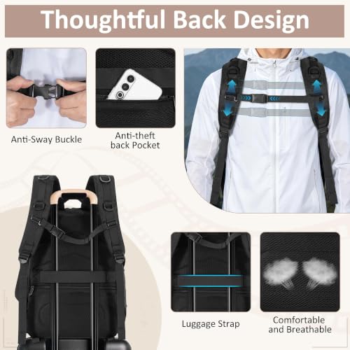 TORIBIO Camera Tactical Backpack Bag for DSLR/SLR/Mirrorless Photography - color: Black, size: With Rain Cover