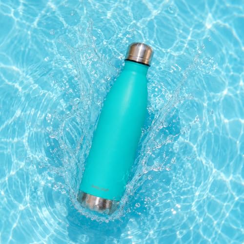 CHILLOUT LIFE 25oz Insulated Stainless Steel Water Bottle, Leak Proof - color: Aqua Blue