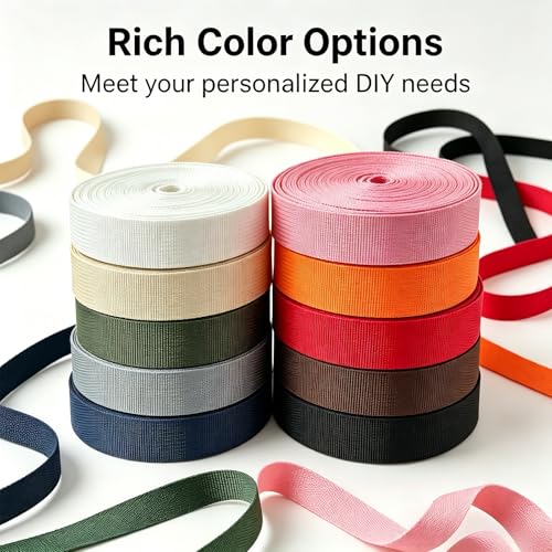 1" x12YD Heavy Duty Nylon Webbing Strap DIY Kit - color: Black