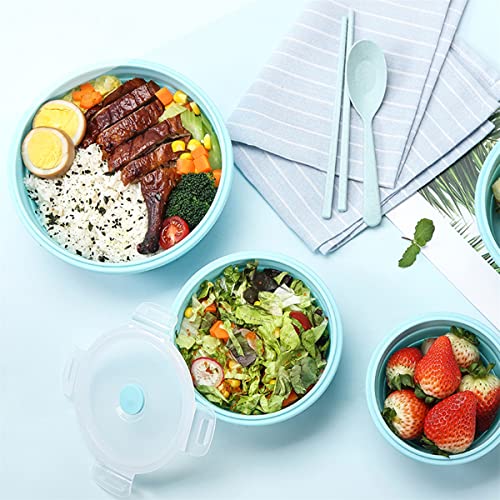 Collapsible Bowls with Lids, 4 Silicone Food Storage Containers, Rv Essentials Organization and Storage, Rv Kitchen Accessories Decorations for Inside Camper, Travel Trailer Must Haves
