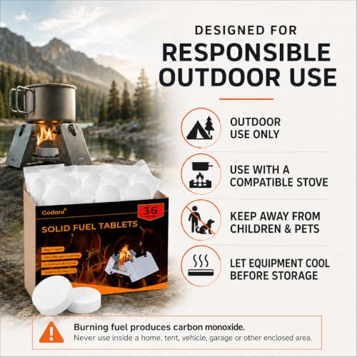 Solid Fuel Tablets - Compact Size, High Energy, Safe and Reliable - size: 36