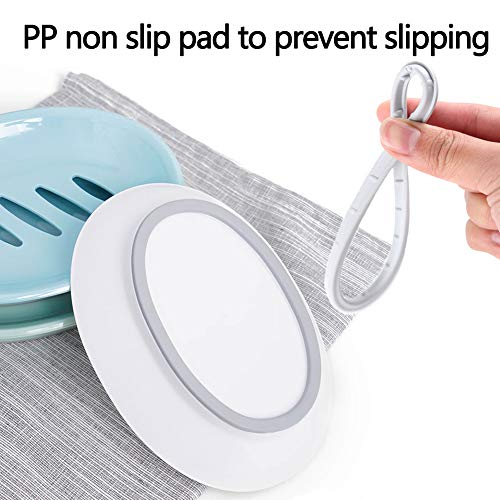 WYOK 2-Pack Soap Dish Plastic Soap Holder with Drainage for Shower (Grey) | Bar Soap Tray, Soap Case with Drain, Keep Soap Dry, Self Draining, Non-Slip, Easy Cleaning, For Bathroom Kitchen Sink - color: Grey