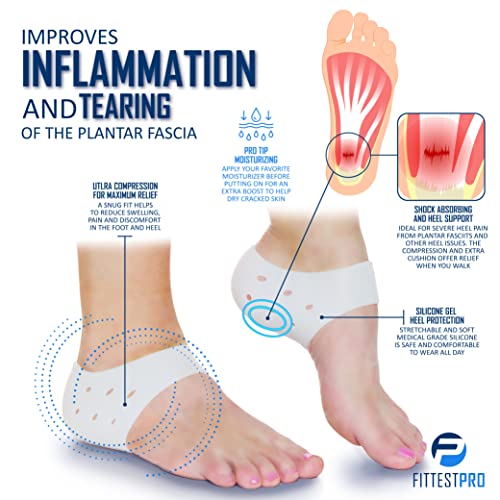 Plantar Fasciitis Foot Pain Relief 14-Piece Kit – Premium Planter Fasciitis Support, Gel Heel Spur & Therapy Wraps, Compression Socks, Foot Sleeves, Arch Supports, Heel Cushion Inserts & Heel Grips - style: Large