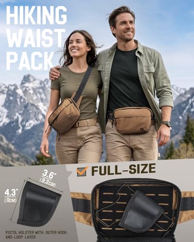 Tactical CCW Fanny Pack for EDC Gear - color: Coyote Brown
