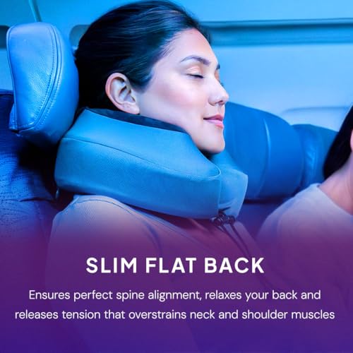 Cabeau Evolution S3 Travel Pillow – Straps to Airplane Seat – Ensures Your Head Won’t Fall Forward – Relax with Plush Memory Foam – Quick-Dry Fabric Keeps You Cool and Dry (Indigo)… - color: Indigo