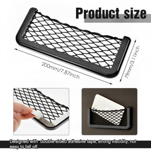 Frienda 4 Pcs Bungee Net Pocket Framed Mesh Car Boat RV,8 X 3 Inch - size: 8 x 3 Inch