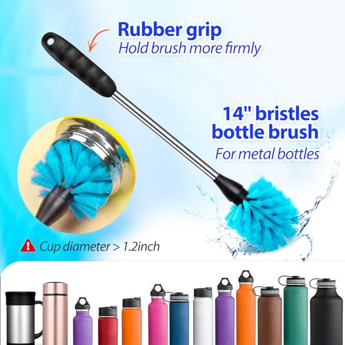 Holikme Bottle Brush Tube Cleaning Lab Set with Long Handle,Green - color: Green