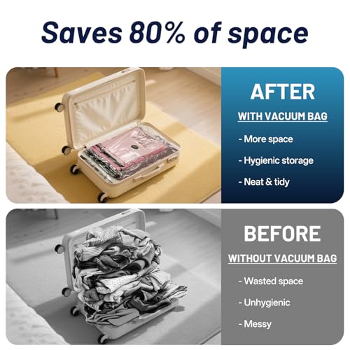 UPGOGO Travel Vacuum Bags for Luggage with Portable Electric Pump,Vacuum Seal Bags for Clothing,Packing Cubes Compression,Cruise Ship and Travel Essentials(Combo 12 Pack) - size: 12 Combo