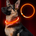 Led Dog Collar, BSEEN USB Rechargeable Flash Dog Necklace Light, Pet Safety Collar Makes Your Beloved Dogs Be Seen at Night for Small Medium Large Dogs(Orange) - color: Orange