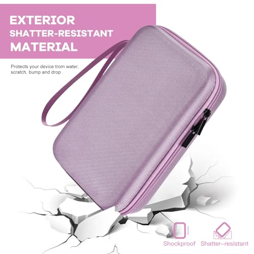 Hard Electronics Organizer Shockproof Carrying Case for MacBook Power Adapter Chargers Cables Power Bank Apple Magic Mouse Apple Pencil USB Flash Disk SD Card Hard Drive Accessories Bag, Purple - color: Purple