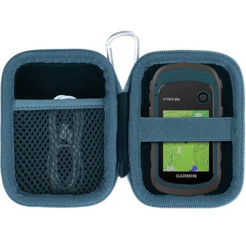 Lebakort Hard Case Compatible with Garmin eTrex 10/20 / 20x / 30x / 22x / 32x / SE Worldwide Rugged Handheld GPS Navigator (Black + Blue Case) - color: Black + Blue Case