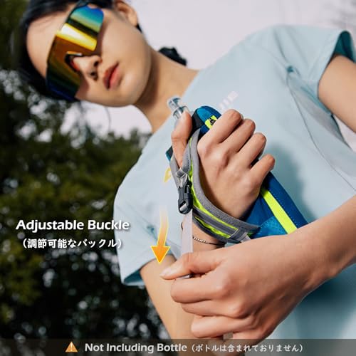 TRIWONDER Handheld Water Bottle Bag for Running, Quick Grip with Hand Strap Fit 17 oz Soft Flask Hydration Pack (A-Black Handheld Bag) - color: A-Black Handheld Bag