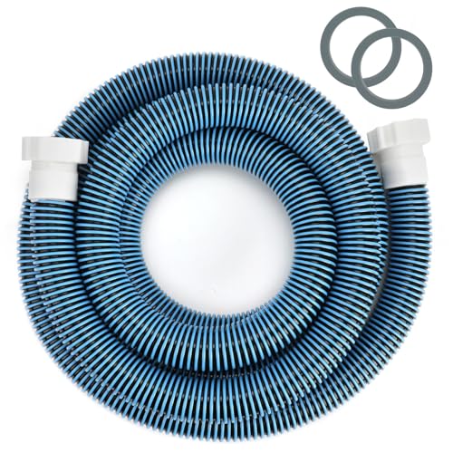 15ft 1 1/2" Pool Hose for Above Ground Pools 15ft Long Pool Pump Replacement Filter Hoses 1.5" EVA Swimming Pool Filter Hose for Filters Pumps, Saltwater Systems and Sand Filters (Blue) - color: Blue