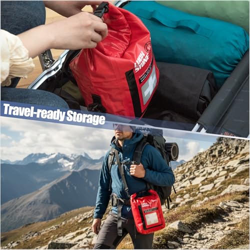 Waterproof First Aid Dry Bag Empty, Roll Top Emergency Storage Bag for Boat Kayak Travel, Portable Clinic Organizer (5, Liters)