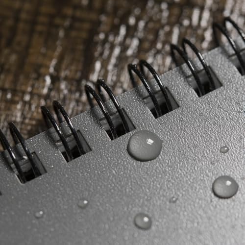 Rite in the Rain Weatherproof Side Spiral Notebook, 4.625" x 7", Gray Cover, Universal Pattern (No. 873) | writing-pencils - color: Gray, size: 1 Pack, style: Universal