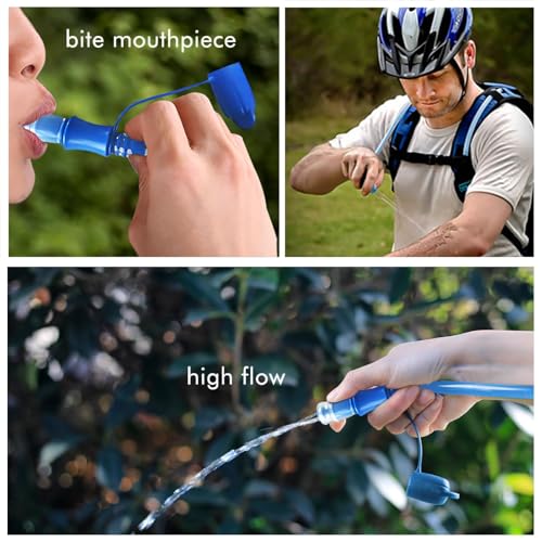 Hydration Bladder, 1.5-2-3L Water Bladder for Hiking Backpack, BPA-Free Leak Proof Water Reservoir Storage Bag, Water Pouch Hydration Pack for Camping Cycling Running - color: 1.5L-Water Bladder-Blue